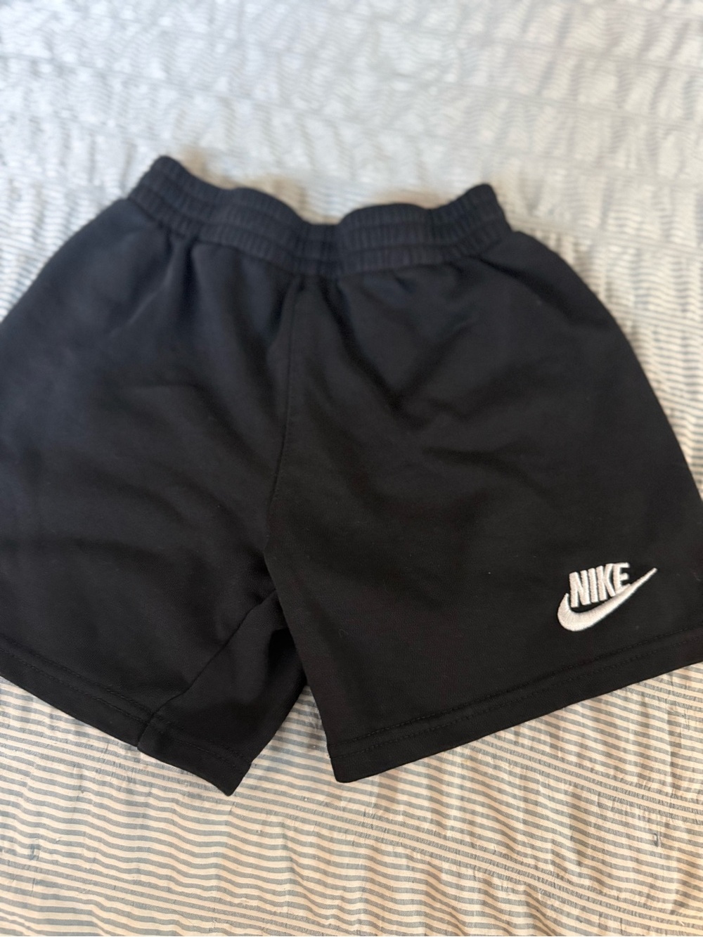 Nike Black Athletic Shorts with White Logo